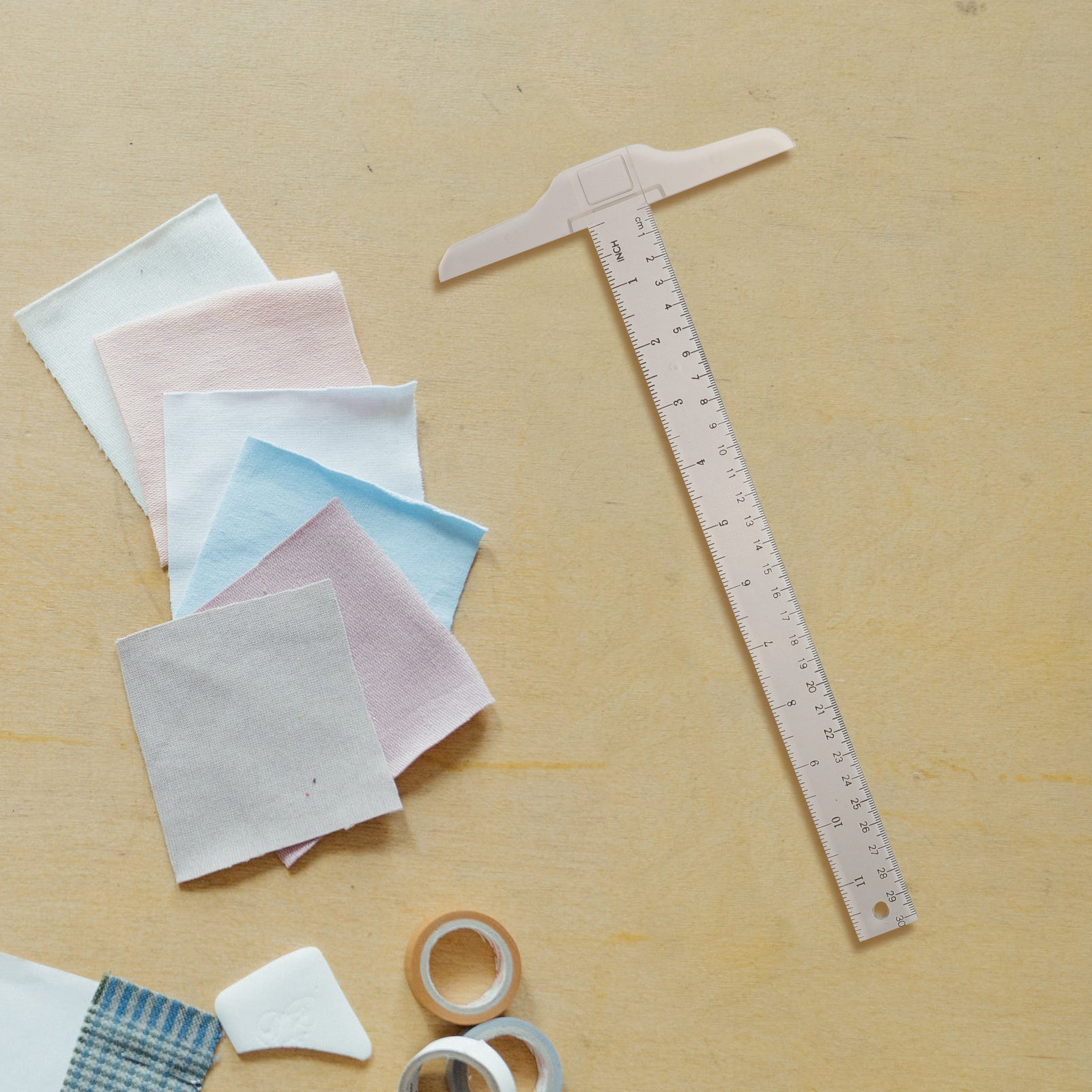 Home Office Student - 2 adet T şekli cetveller plastik