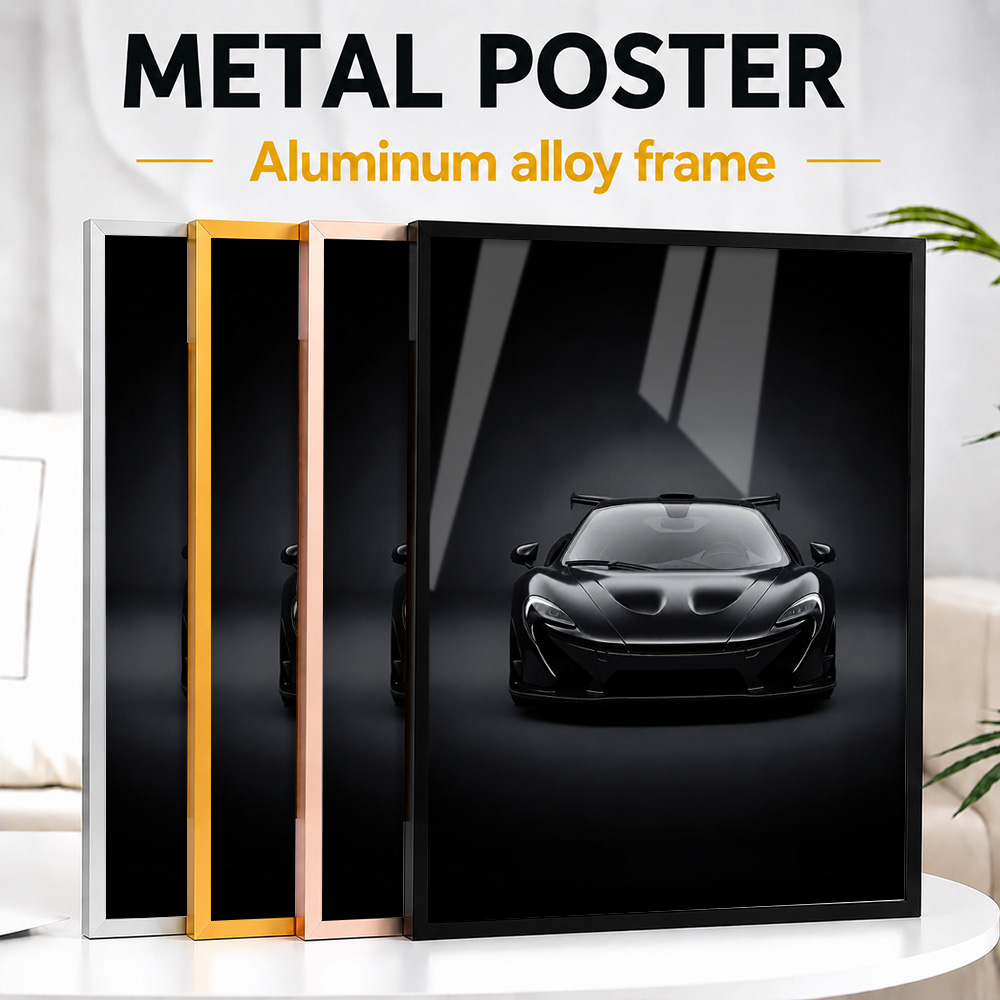 Home Office United Kingdom - Birleşik Krallık Siyah Araba Metal Posteri,
