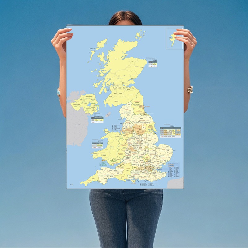 A1/A2 Birleşik Krallık Haritas - Home Office United Kingdom incelemesi ve fiyatı