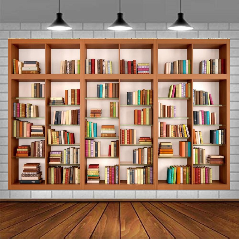 Modern Ahşap Kitaplık Fotoğraf - Home Office Zoom Background Free incelemesi ve fiyatı