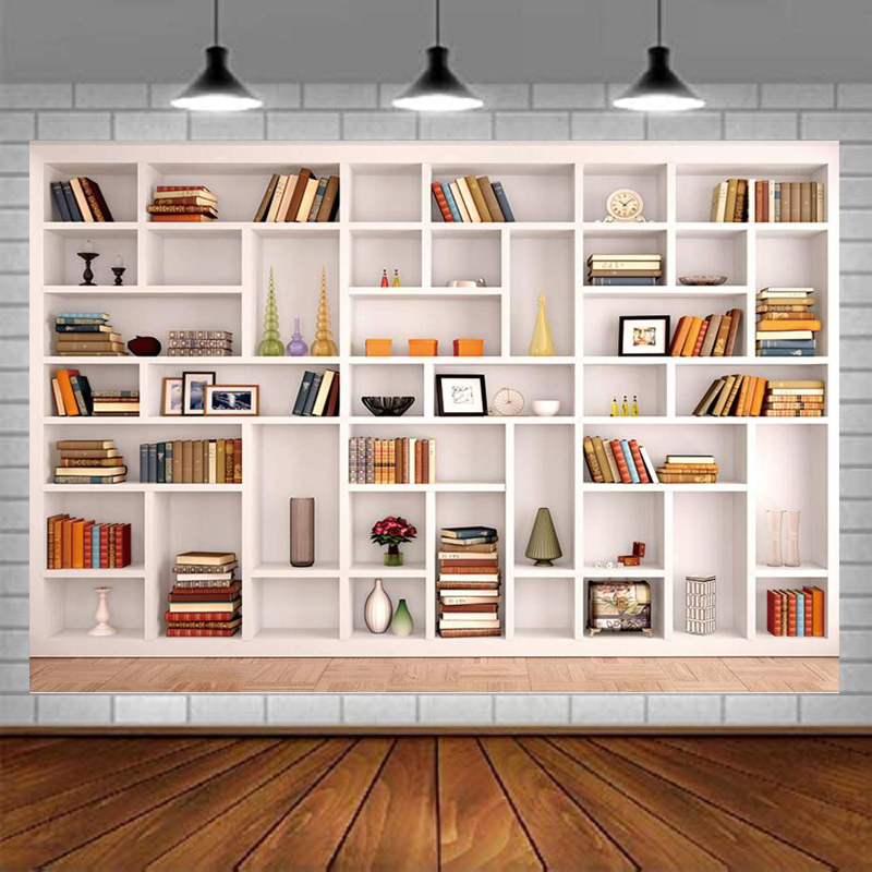 Beyaz Kitaplık Fotoğraf Arka P - Home Office Zoom Background Free incelemesi ve fiyatı