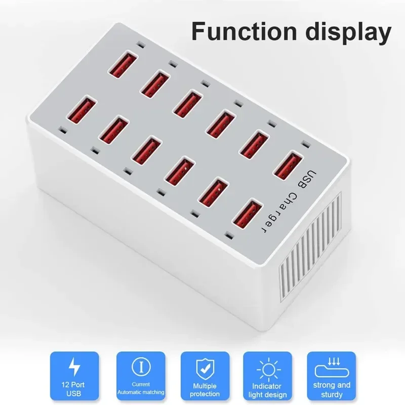 USB şarj istasyonu 60W 12-port - Desk Charging Station incelemesi ve fiyatı